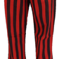 Run & Fly Mens Vintage Black/Red Stripe Bell Bottom Super Flares