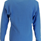 Mens Classic Retro Blue/White Striped Cardigan