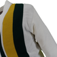 Mens Classic Retro Cream/Yellow/Green Striped Cardigan
