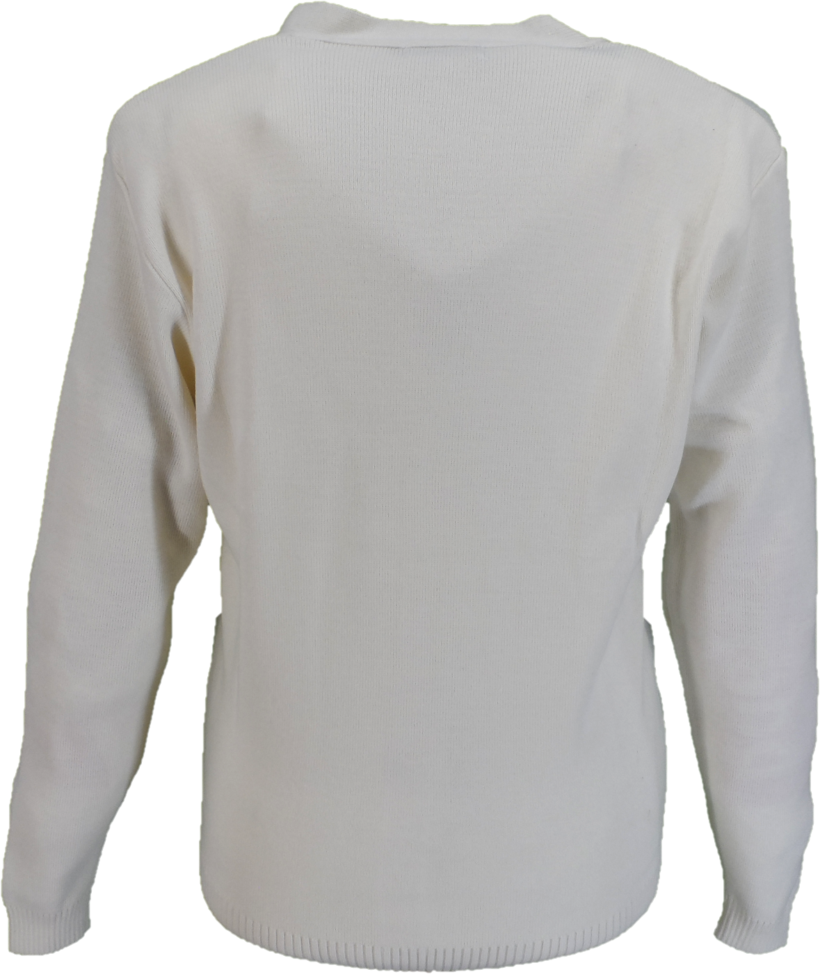 Mens Classic Retro Cream/Yellow/Green Striped Cardigan