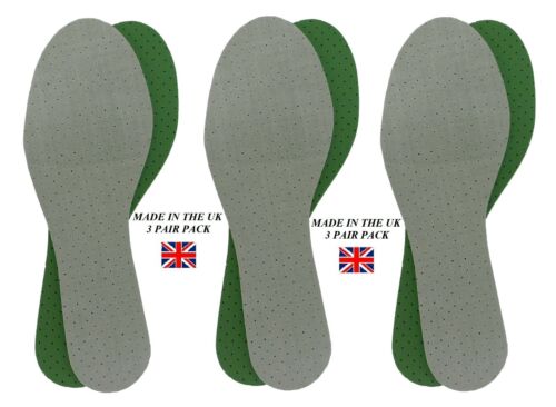 3 Pair Pack of Comfort Perforated Ready Cut to Size Shoe Insoles …
