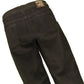 Run & Fly Men's Vintage 70s Retro Black Bootcut Flared Cords