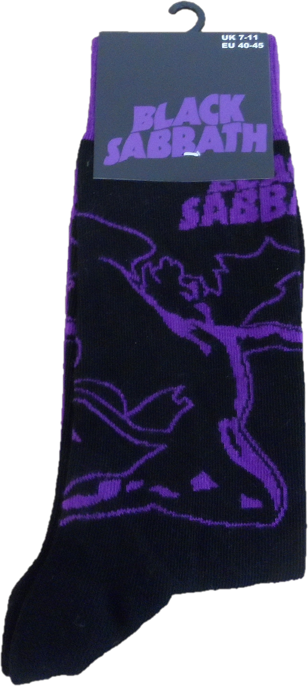 Mens Officially Licensed Black Sabbath Logo Socks