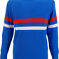 Mazeys Mens Sky Blue Horizontal Stripe Crew Neck Jumper