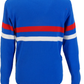 Mazeys Mens Sky Blue Horizontal Stripe Crew Neck Jumper