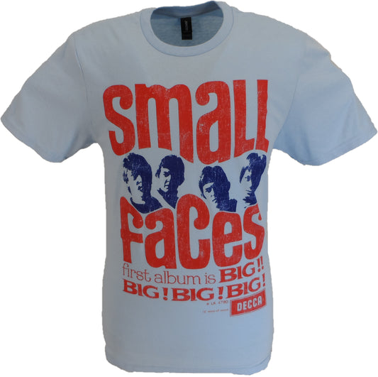 Mens Blue Official Small Faces Big Big Big T Shirt