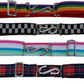 Retro unisex 70'er 1 tommer brede elastiske slangebælter i mange farver