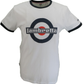 Lambretta Mens White Target Logo Ringer T-Shirt