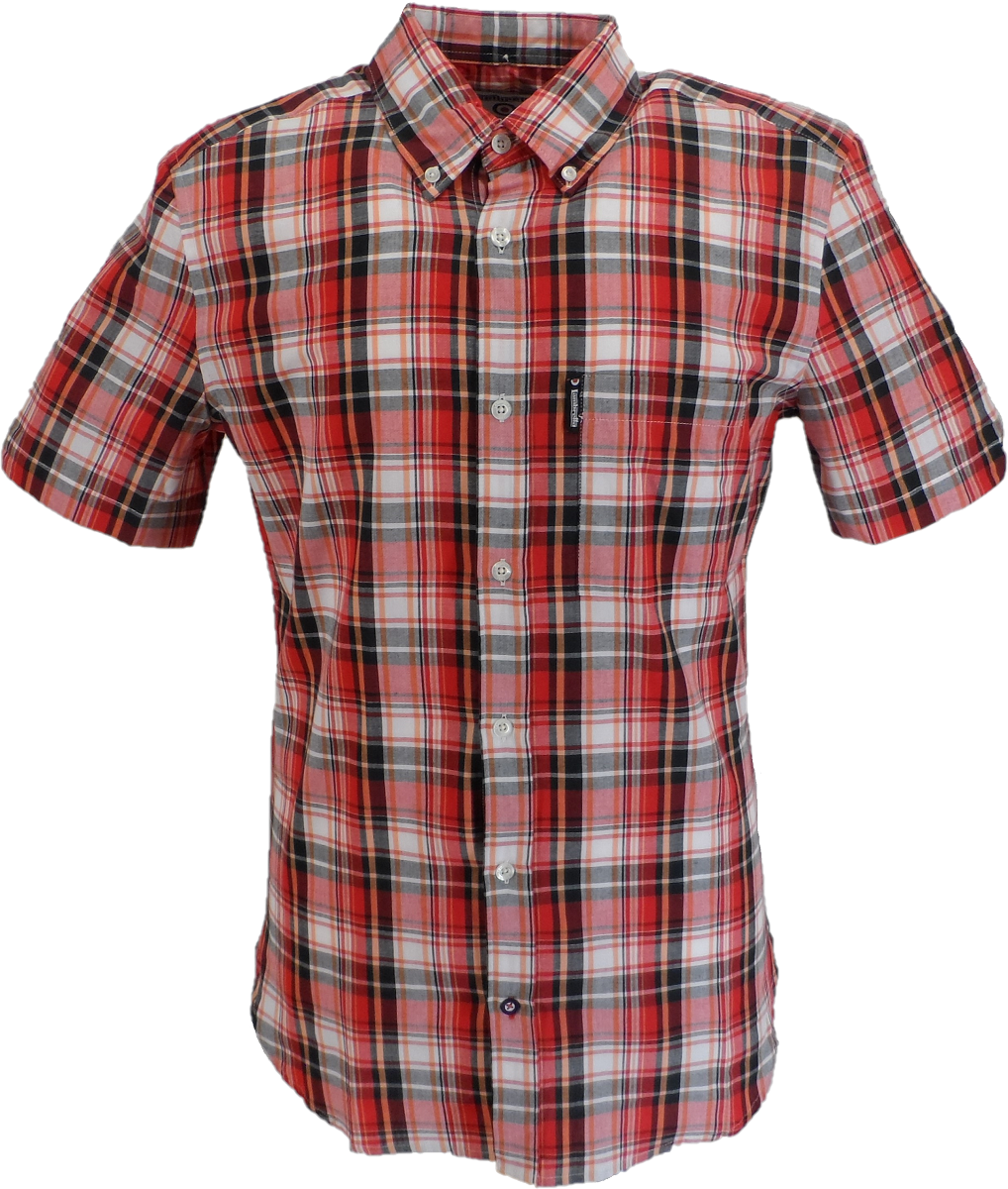 Mens red 2025 shirt short sleeve