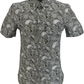 Lambretta chemises boutonnées à manches courtes pour hommes desert sage paisley