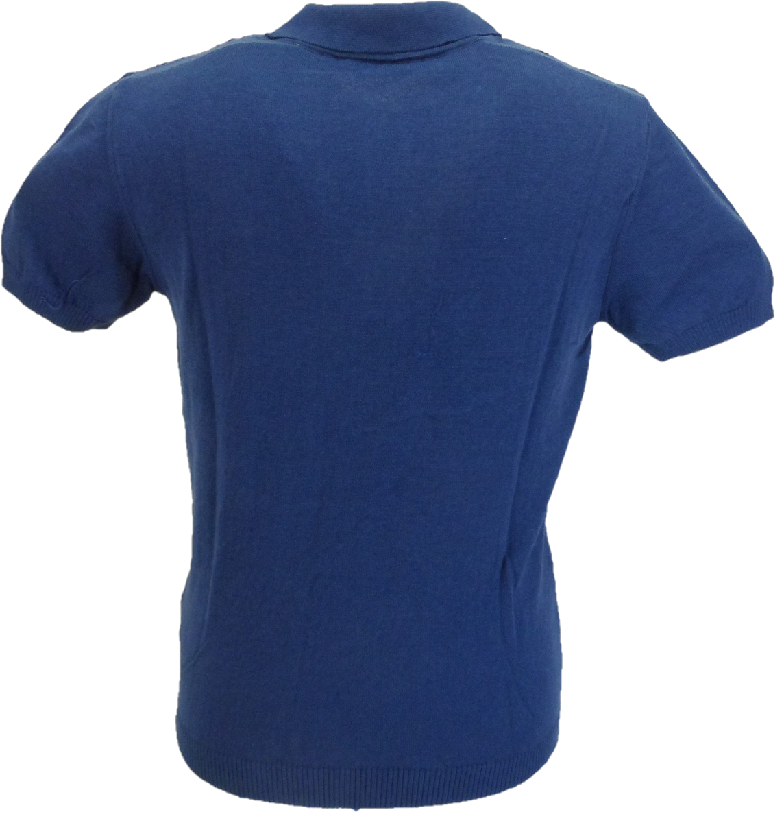 Relco polos tricotés à motifs rétro bleu foncé pour hommes