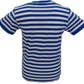 Run & Fly Mens Retro Mod 60s Indie Blue & White Cotton T-Shirt