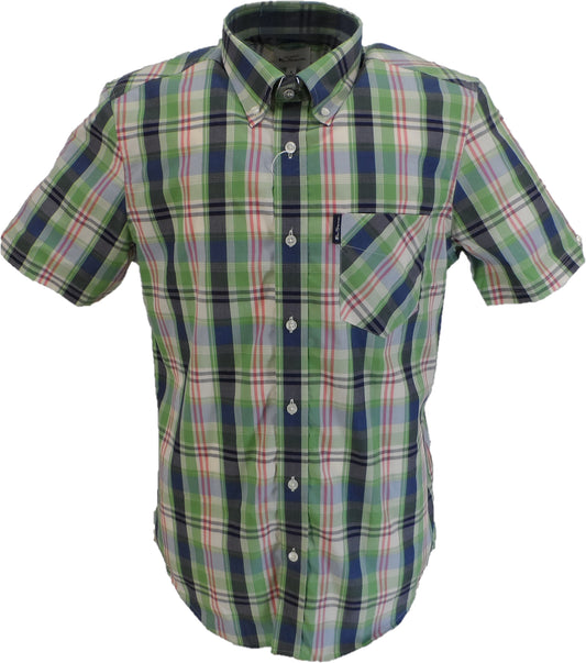 Camisas verdes grandes con cuadros overcheck para hombre Ben Sherman