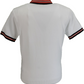Gabicci Vintage Mens White Canto Textured Knitted Polo Shirt