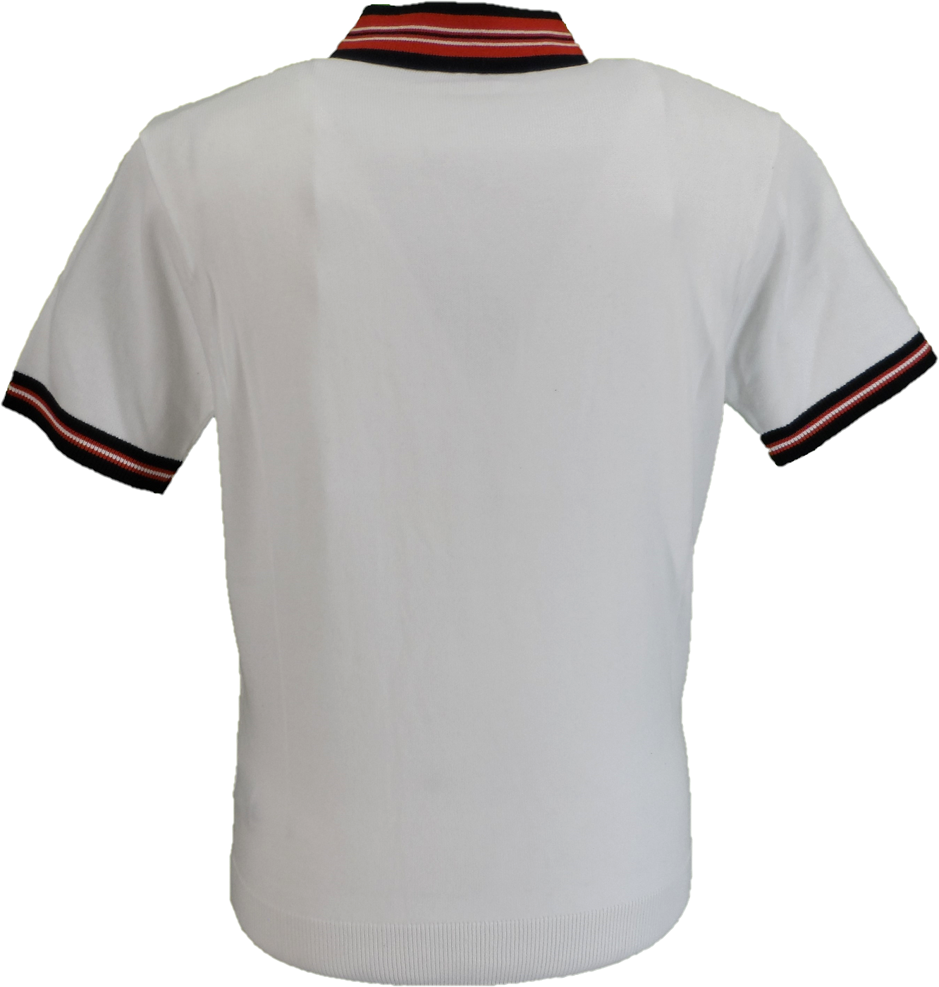 Gabicci Vintage Mens White Canto Textured Knitted Polo Shirt