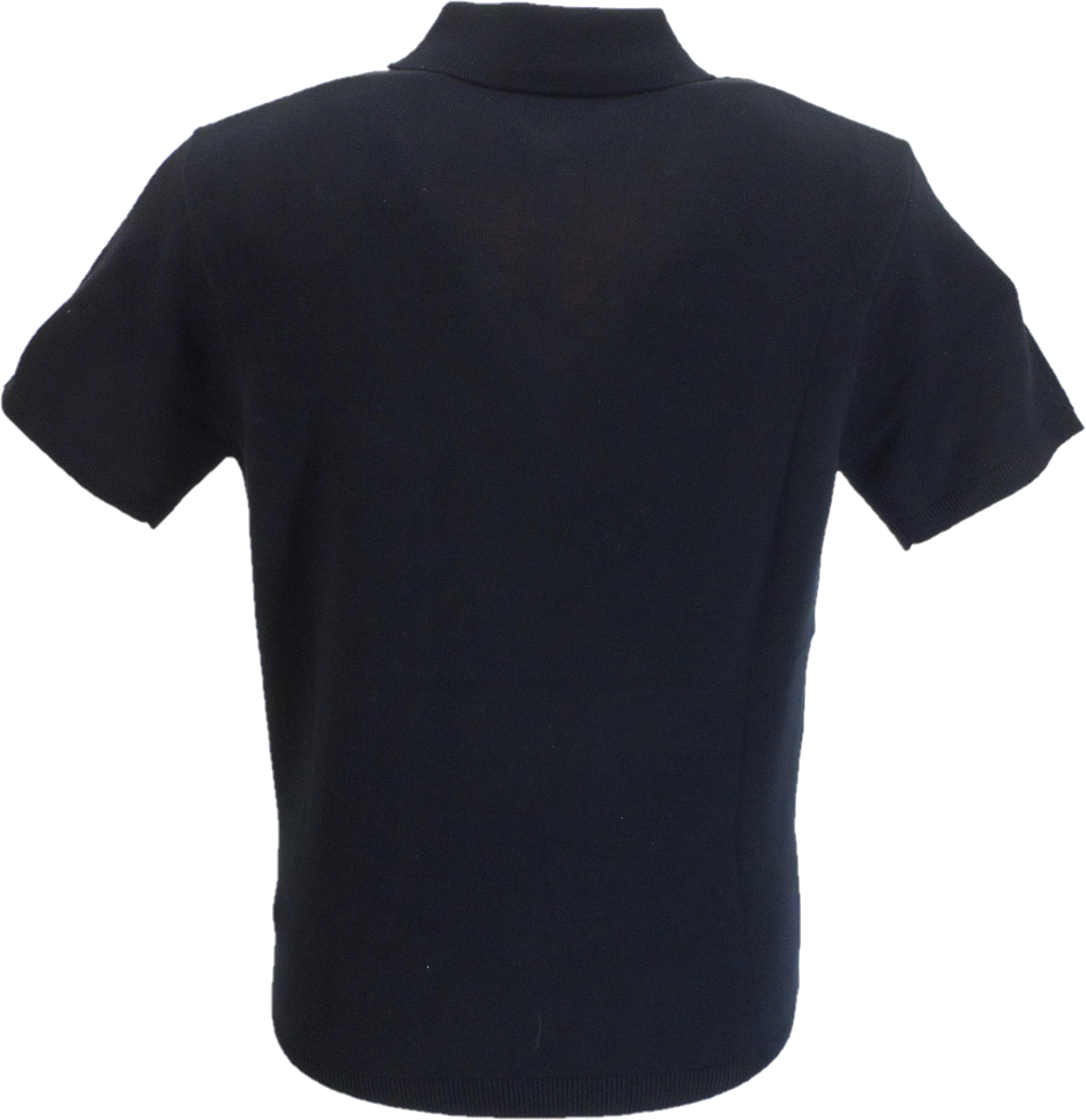 Gabicci Vintage Herren-Poloshirt aus Marineblau/Rosa/Weiß mit Searle-Streifen