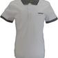 Lambretta Mens White Checkerboard Collar Polo Shirts