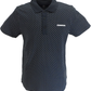 Lambretta Mens Navy/White Polka Dot Print Polo Shirts