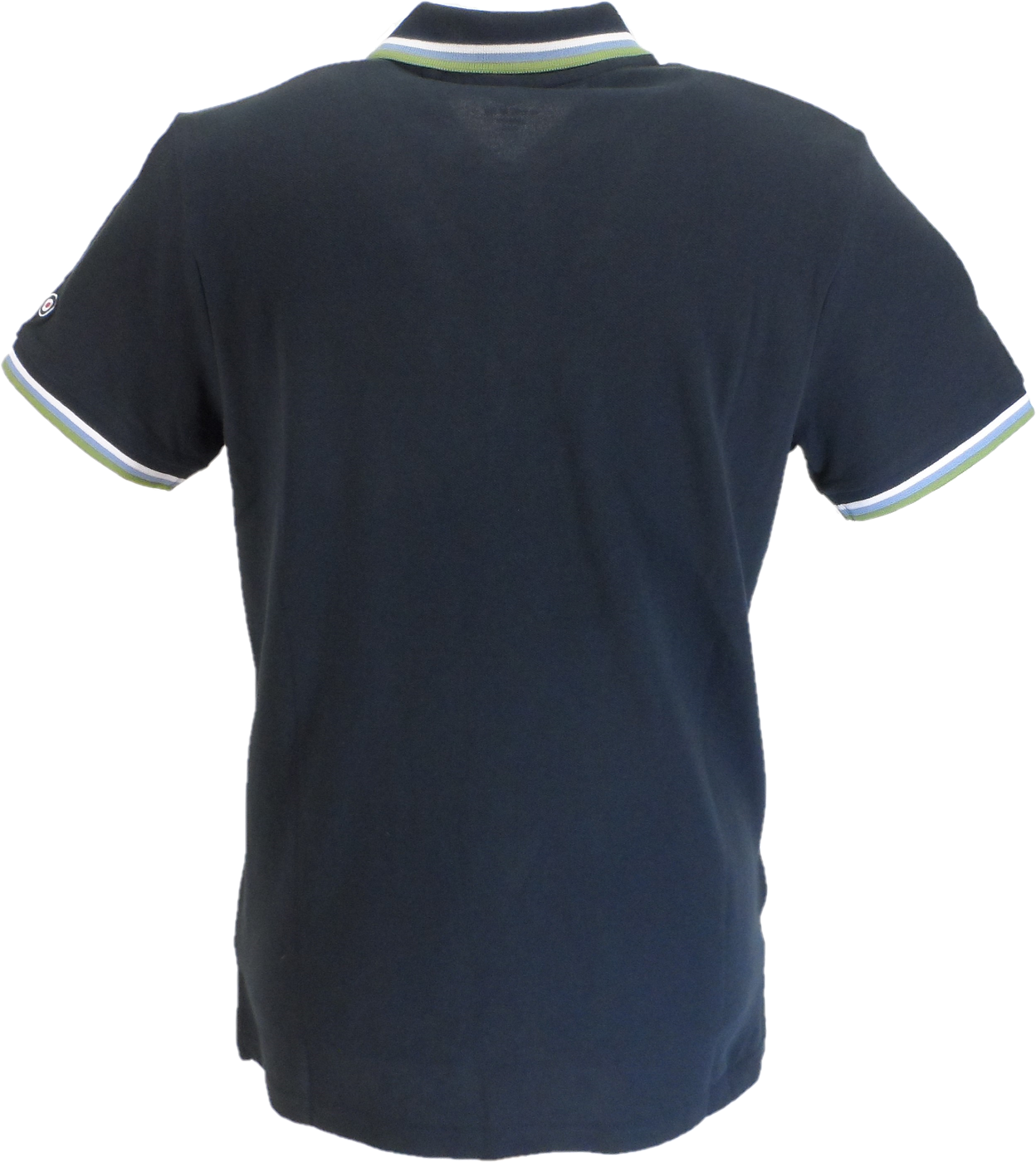 Lambretta Men`s Navy Blue Triple Tipped 100% Cotton Polo Shirts