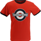 Lambretta Mens Red Target Logo Ringer T-Shirt