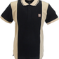 Lambretta Black/Nomad Vintage Panel Polo Shirts