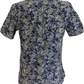 Lambretta Mens Navy/White Paisley Short Sleeved Button Down Shirts