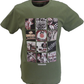Lambretta Mens Khaki Green Photo Print Retro T Shirt