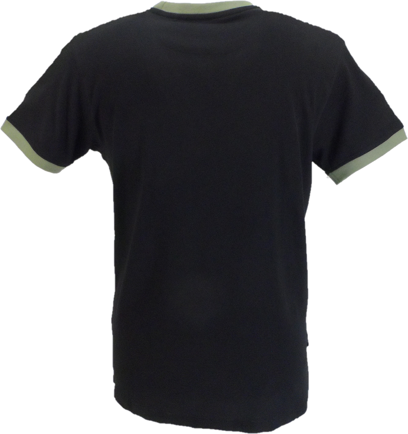 Lambretta Mens Black/Khaki Checkerboard Ringer T Shirt