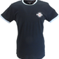 Lambretta Mens Navy Blue Logo Ringer T Shirt