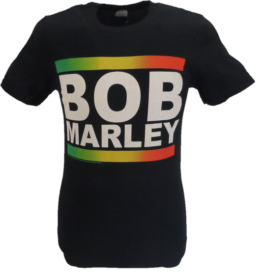 Herre officiel licenseret Bob Marley blok logo t-shirt