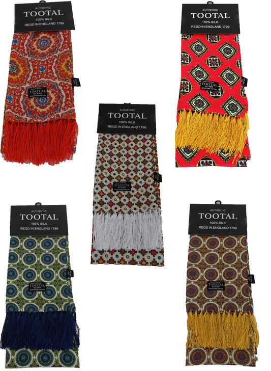 Tootal Mens Retro Geo Print 100% Silk Scarves