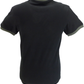 Trojan Herren-Ringer-T-Shirt aus 100 % Baumwolle mit Künstlerlogo in Schwarz