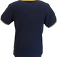Trojan Mens Navy Blue Textured Twin Tipped Polo Shirt
