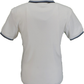 Trojan Mens Ecru Houndstooth Panel Polo Shirt