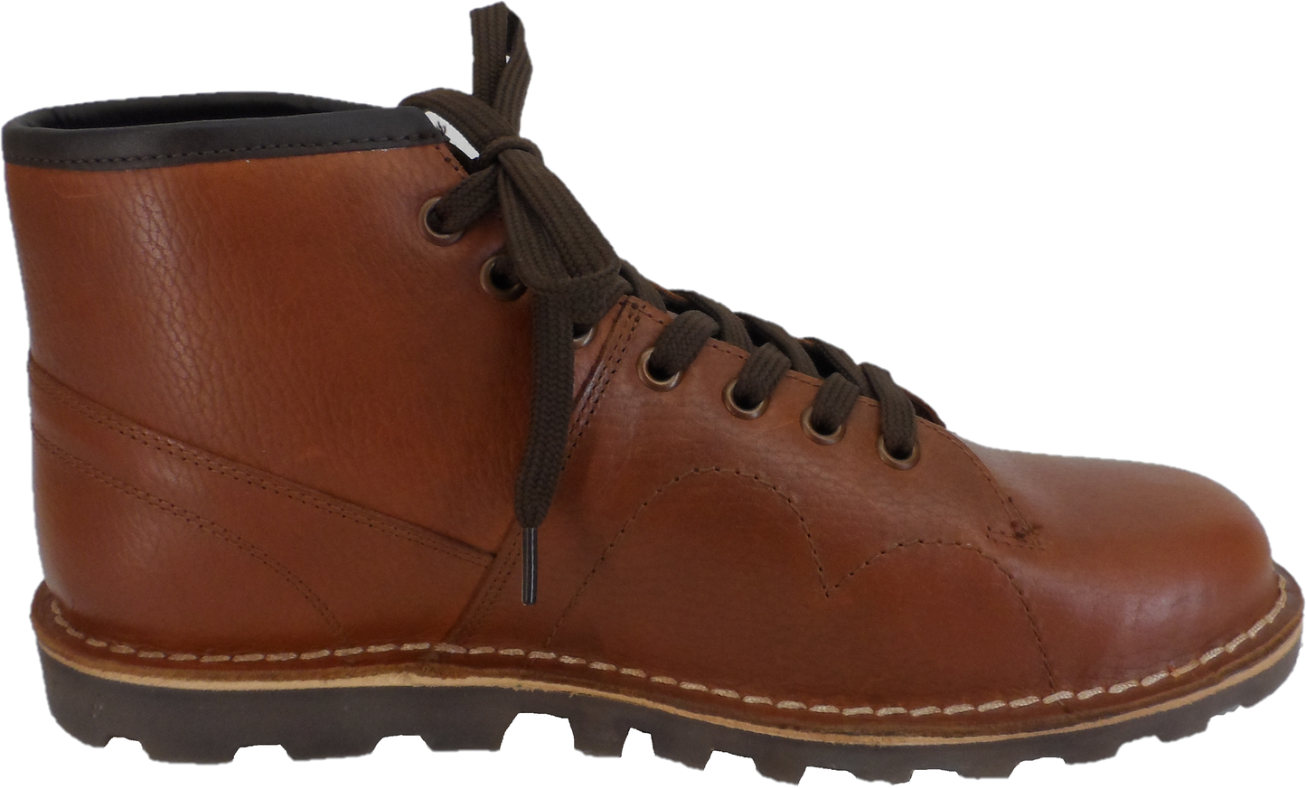 Mens Original 1970's Style Brown Leather Monkey Boots