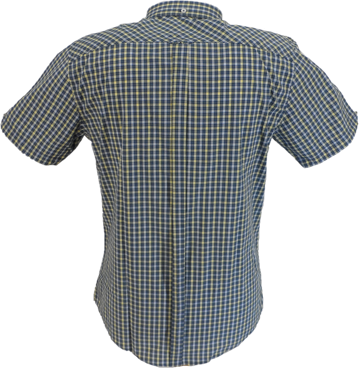 Ben Sherman Mens Corn Checked Short Sleeved Shirt