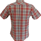 Ben Sherman Mens Cerise Checked Short Sleeved Shirt