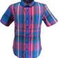 Ben Sherman Mens Kingfisher Checked Short Sleeved Shirt