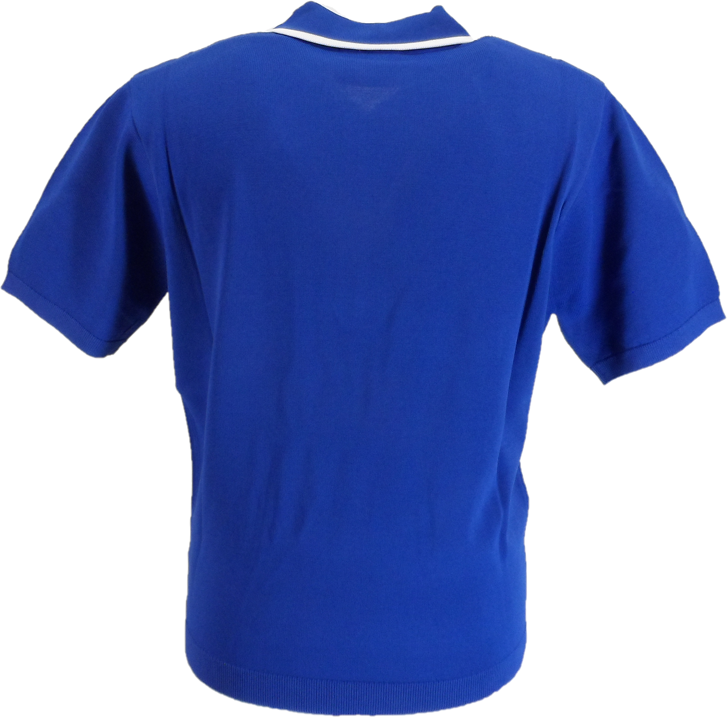 Gabicci Mens Sapphire Blue Archive Alfeo Knitted Zip Polo Shirt