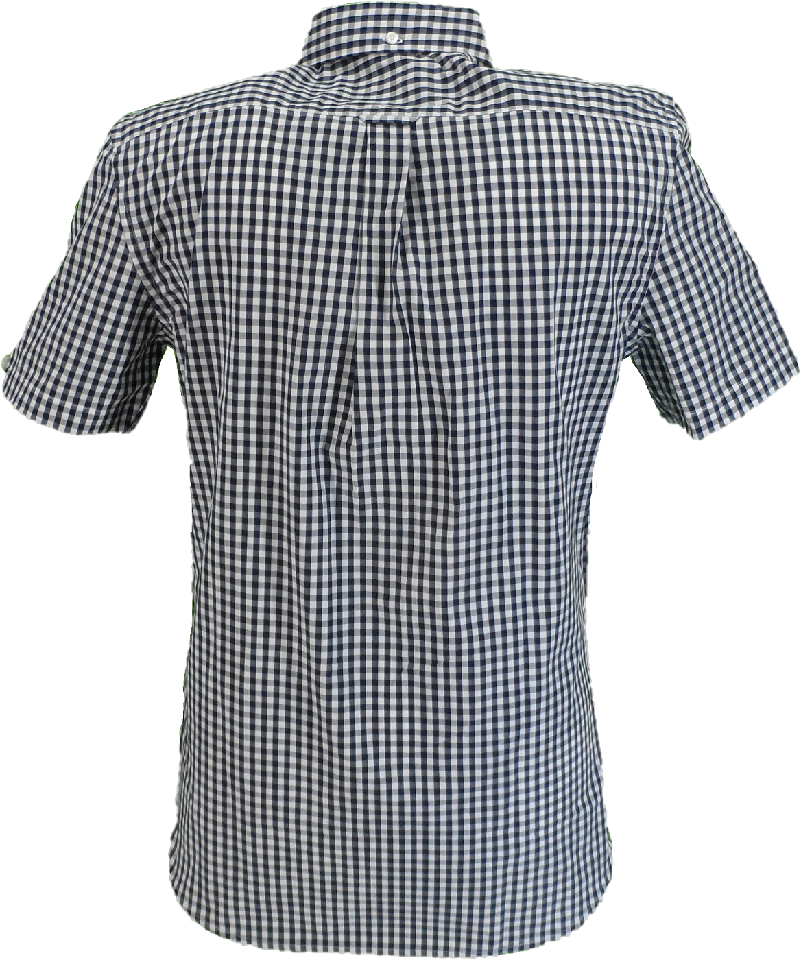 Lambretta Mens Navy/White Short Sleeved Button Down Shirts