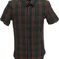 Lambretta Mens Khaki/Orange Button Down Shirts
