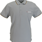 Lambretta Men`s Dusky Blue Tipped Tipped 100% Cotton Polo Shirts