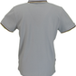 Lambretta Men`s Dusky Blue Tipped Tipped 100% Cotton Polo Shirts