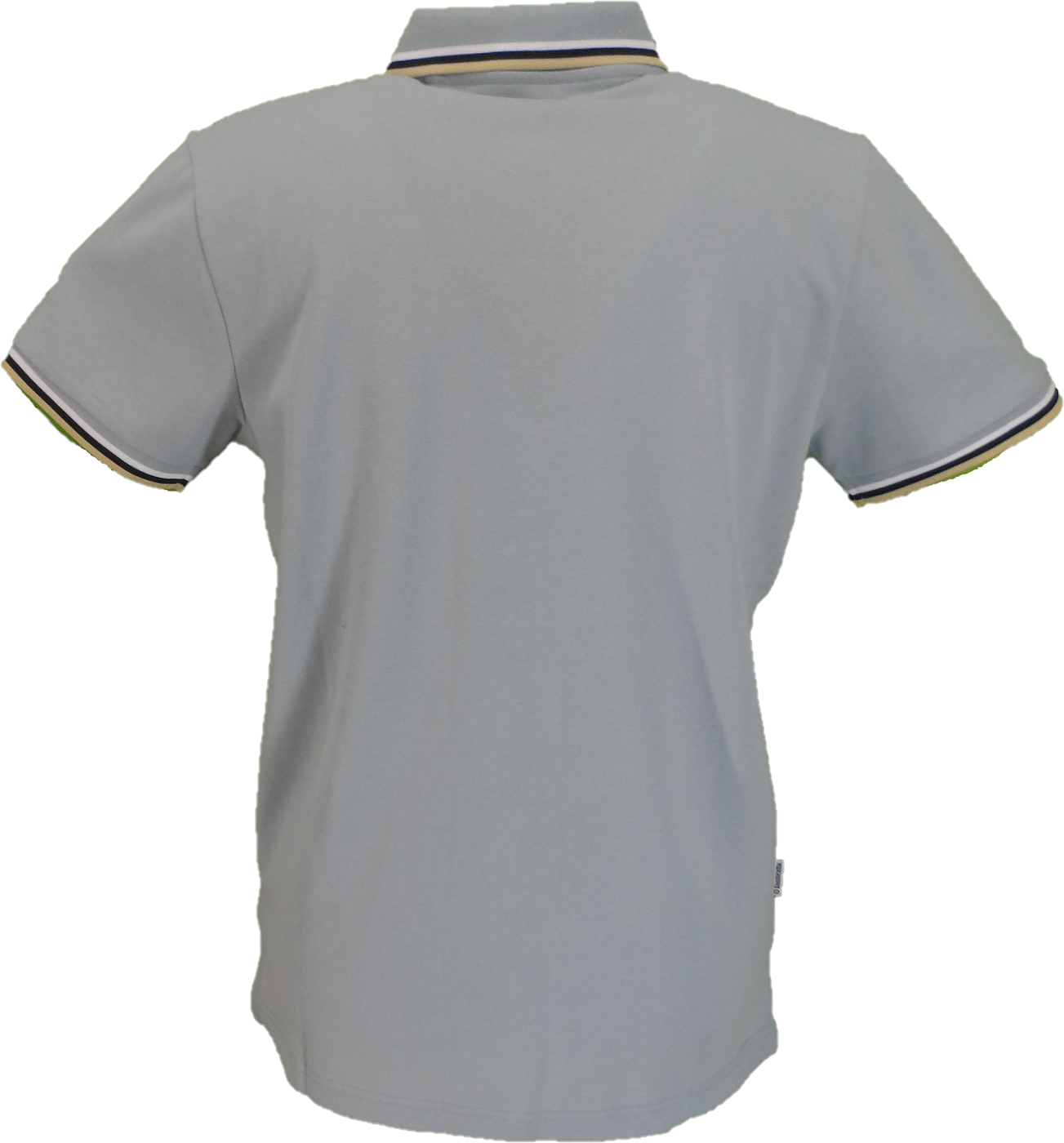 Lambretta Men`s Dusky Blue Tipped Tipped 100% Cotton Polo Shirts
