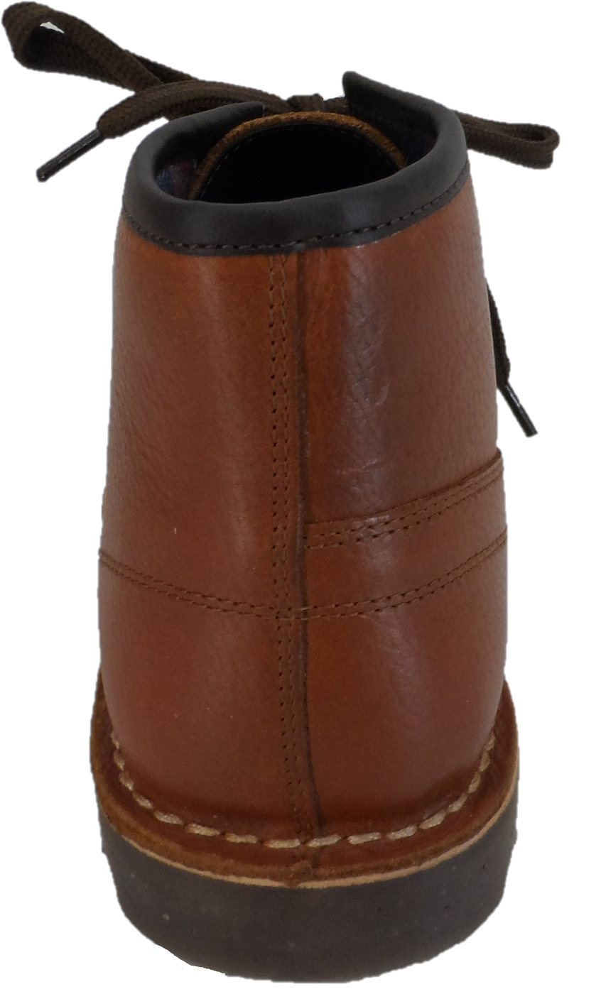 Mens Original 1970's Style Brown Leather Monkey Boots