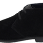Roamers Black 2 Eyelet Retro Real Suede Desert Boots