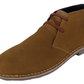 Roamers Tan 2 Eyelet Retro Real Suede Desert Boots