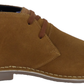 Roamers Tan 2 Eyelet Retro Real Suede Desert Boots