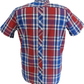 Trojan Mens Cobalt Blue Multi Check Short Sleeved Shirts and Pocket Square