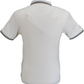 Trojan Mens Ecru Diamond Jacquard Panel Polo Shirt